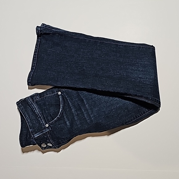 Hudson Collin Blue Jeans Denim Pants Mid-Rise Bootcut Crop Button Flap Pocket 28 - Picture 9 of 16